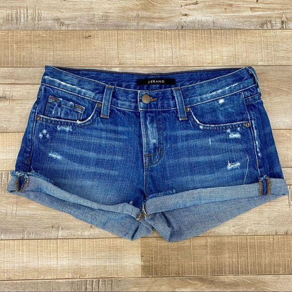 🌟 J BRAND Mako Cutoff Distressed Jean Shorts - Picture 2 of 7